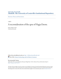A reconsideration of the apse of Hagia Eirene. - ThinkIR