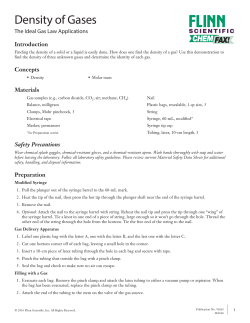 Density of Gases - Flinn Scientific