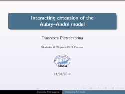 Interacting extension of the Aubry–André model