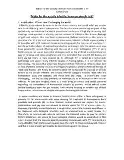 Babies for the socially infertile: how conceivable is it