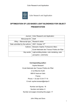 optimization of led-based light blendings for object