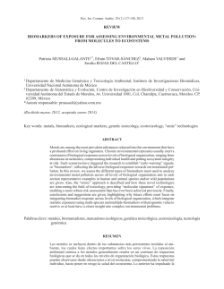 BIOMARKERS OF EXPOSURE FOR ASSESSING