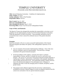 02.10.03 - Temple University Policies