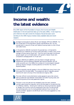 Findings - Joseph Rowntree Foundation