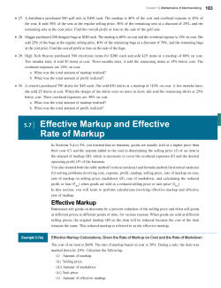 5.7 | Effective Markup and Effective Rate of Markup