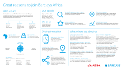 Great reasons to join Barclays Africa