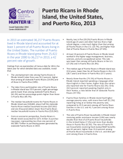 Puerto Ricans in Rhode Island, the United States, and
