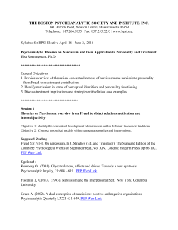 Psychoanalytic Theories on Narcissism and their Application to