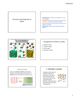 1. Metallic Crystals