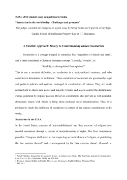A Flexible Approach Theory to Understanding Indian Secularism