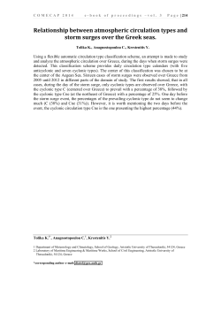 Relationship between atmospheric circulation types and storm