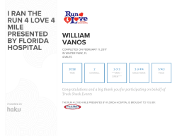 I RAN THE RUN 4 LOVE 4 MILE PRESENTED BY FLORIDA