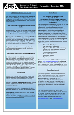 December 2014 - Australian Political Studies Association