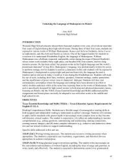 Unlocking the Language of Shakespeare in Hamlet