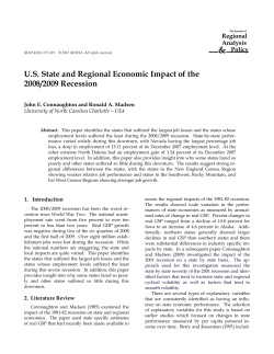 US State and Regional Economic Impact of the