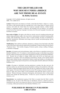 the gruff billies or why houses under a bridge are not prime real estate