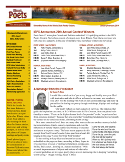 January/February, 2014 - Illinois State Poetry Society