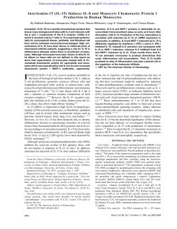 Interleukin-15 (IL-15) Induces IL-8 and Monocyte