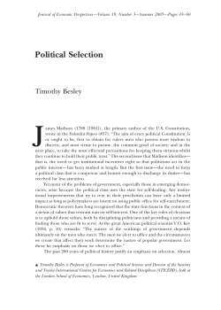 Political Selection