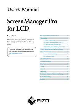 ScreenManager Pro for LCD User`s Manual