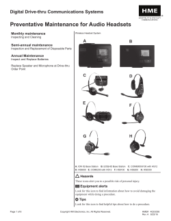 Preventative Maintenance for Audio Headsets