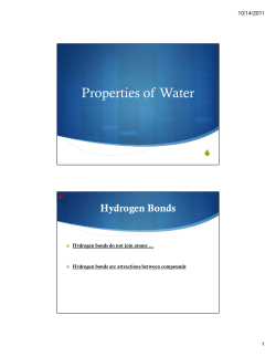 Properties of Water