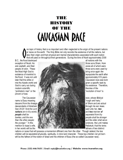 THE HISTORY OF THE CAUCASIAN RACE