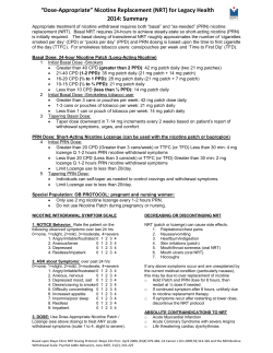 Dose-appropriate nicotine replacement treatment