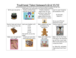 Traditional Tales Homework Grid Y1/Y2