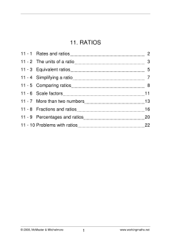 11. ratios - Workingmaths