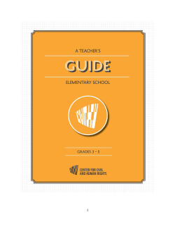 elementary school teacher guide - The Center for Civil and Human