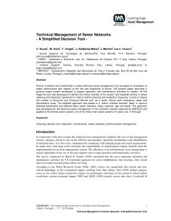 Technical Management of Sewer Networks - A