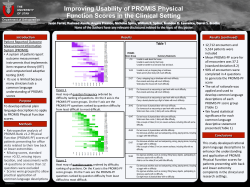 Improving Usability of PROMIS Physical Function Scores in the