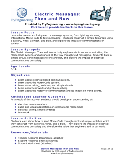 Electric Messages: Then and Now