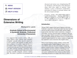 Dimensions of Extensive Writing