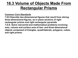 16.3 Volume of Objects Made From Rectangular Prisms