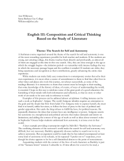 Individual and the Search for Autonomy
