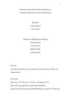 The Impact of Controlling for Extreme Responding on Measurement