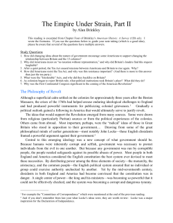Empire Under Strain 1770-1775