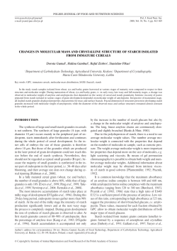 CHANGES IN MOLECULAR MASS AND CRYSTALLINE