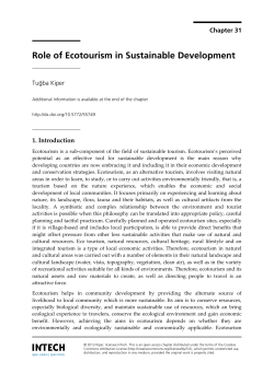 Role of Ecotourism in Sustainable Development