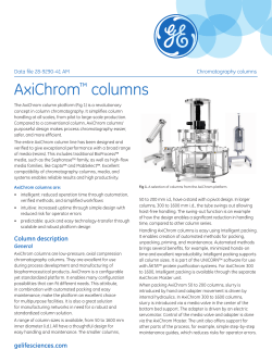 AxiChrom&trade; columns - GE Healthcare Life Sciences