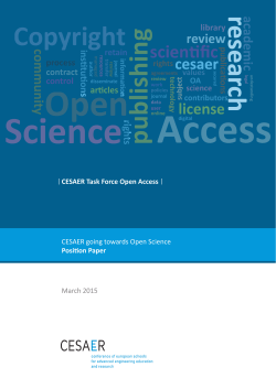 CESAER towards Open Science