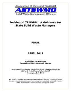 Incidental TENORM: A Guidance for State Solid Waste