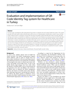 Evaluation and implementation of QR Code Identity Tag system for