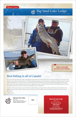 Best fishing in all of Canada!