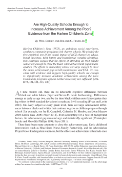 Are High-Quality Schools Enough to Increase Achievement Among