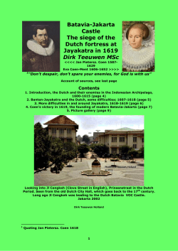Batavia-Jakarta Castle The siege of the Dutch fortress at Jayakatra