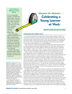 Measure for Measure: Celebrating a Young Learner at Work