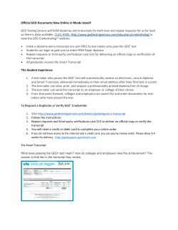 GED Documents - Community College of Rhode Island